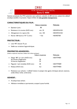 Fiche Technique Produit CRISTAL