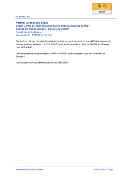 Forum: Le coin des geeks - The Blender Clan