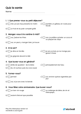 Quiz la sante