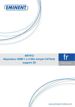 AB7812 Séparateur HDMI 1 x 4 50m simple CAT5e/6