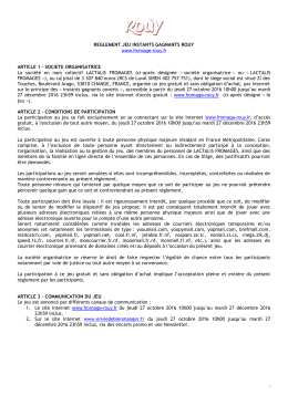 r&egrave;glement du jeu