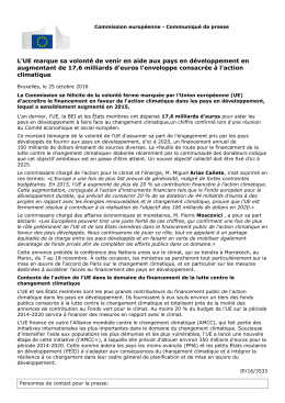 L`UE marque sa volont&eacute; de venir en aide aux pays en