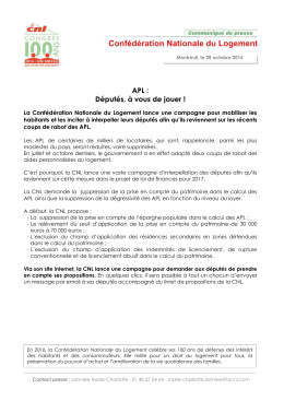 Document CP CNL lance une campagne contre la