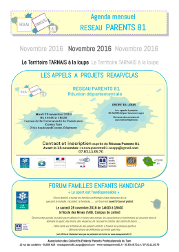 Consultez l`agenda du r&eacute;seau