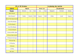 Planning du week-end