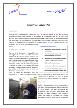 Fiche Projet Urbain (PU)