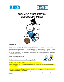DOCUMENT D`INFORMATION LIGUE DE MINI BASKET