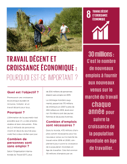 TRAVAIL DÉCENT ET CROISSANCE ÉCONOMIQUE : POURQUOI