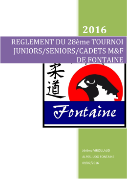 Programme officiel - Judo Club de Crolles