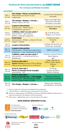 Programme complet - Maison de la Nature et de l`Environnement de