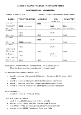 Novembre 2016 - Paroisses secteur d`Illiez