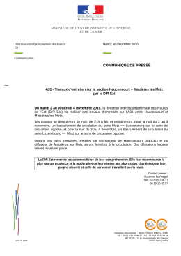 Travaux d`entretien sur la section Hauconcourt – Maizières