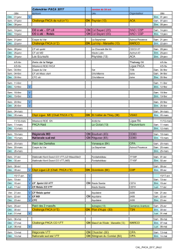 projet de calendrier 2017