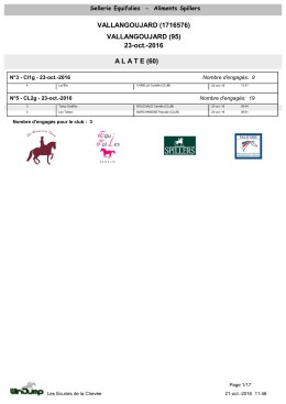 Horaires Dressage la Chev&eacute;e Club