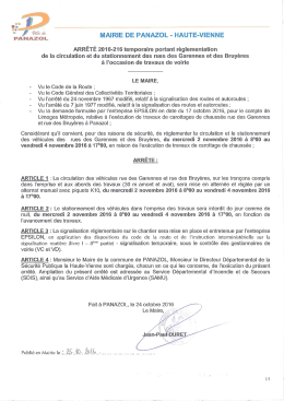 travaux de voirie