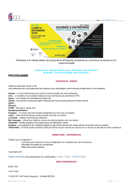 programme - CCI Territoire de Belfort