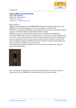 Forum: [WIP] et travaux termin&eacute;s - The Blender Clan