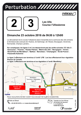 La circulation des lignes de bus 2 et 3 sera modifiée.