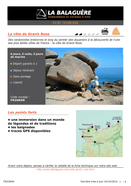 La côte de Granit Rose Les points forts
