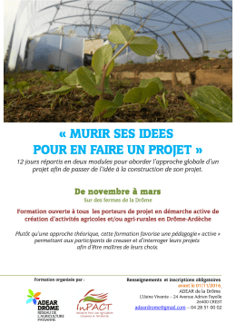 murir ses idees pour en faire un projet