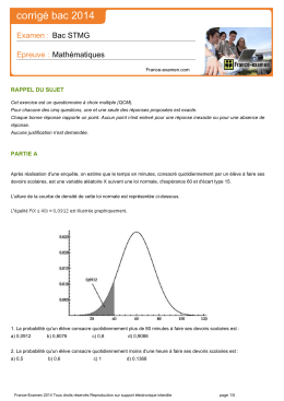 Questionnaire &agrave; choix multiple (QCM)