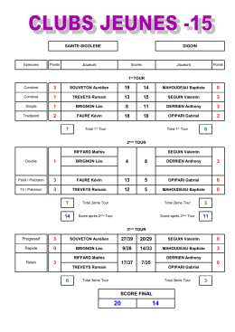 SAINTE-SIGOLENE DIGOIN Joueurs Joueurs SOUVETON Aurélien