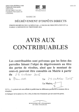 Lire l`avis aux contribuables