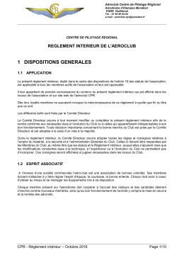 Règlement intérieur