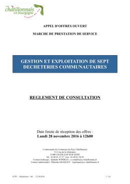 R&egrave;glement de consultation - March&eacute;s publics - e