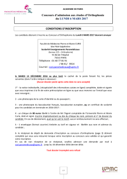 ce lien - FACULT&Eacute; DE M&Eacute;DECINE - Universit&eacute; Pierre et Marie CURIE
