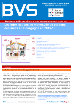 Octobre 2016 - InVS - Sant&eacute; publique France