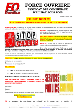 force ouvriere syndicat des communaux d`aulnay
