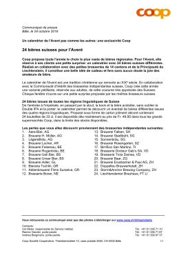 24 bi&egrave;res suisses pour l`Avent