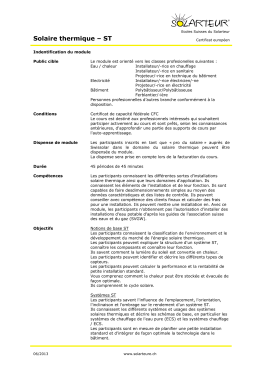 Solaire thermique – ST