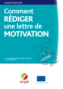 Guide pour agir - Comment rédiger une lettre de motivation