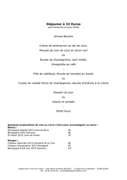 Télécharger les menus