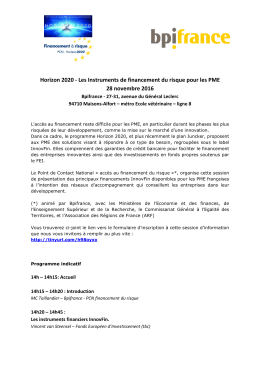 Les enjeux et le programme indicatif