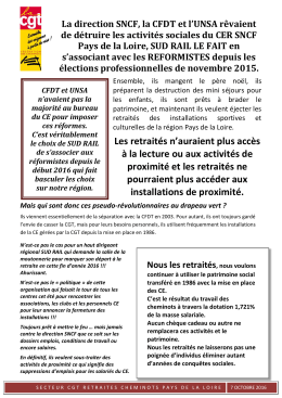 TRACT CHEMINOTS RETRAITÉS CGT PAYS DE LA LOIRE