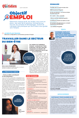 travailler dans le secteur du bien-être