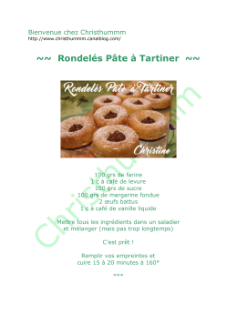 Rondelés Pâte à Tartiner