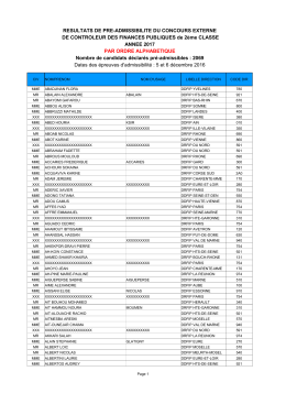 Consulter les r&eacute;sultats