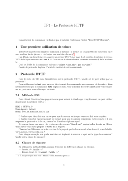 TP4 - Le Protocole HTTP