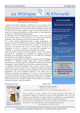 Bulletin n° 28 - La MUSique MATernelle