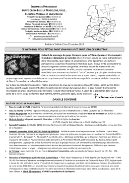 bulletin paroissial 344 du 23 au 29 octobre 2016