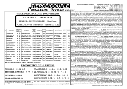 Programme officiel