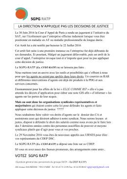 sgpg ratp votez sgpg ratp - CFDT-RATP