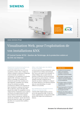 Visualisation Web, pour l`exploitation de vos installations KNX