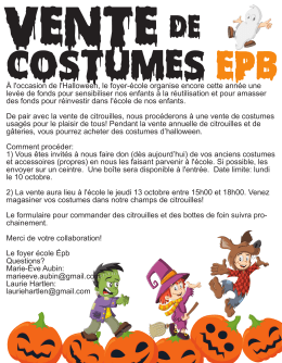 Pub pour vente de costumes d`Halloween