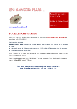POUR LES GOURMANDS