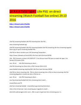 Lille PSG en direct streaming
